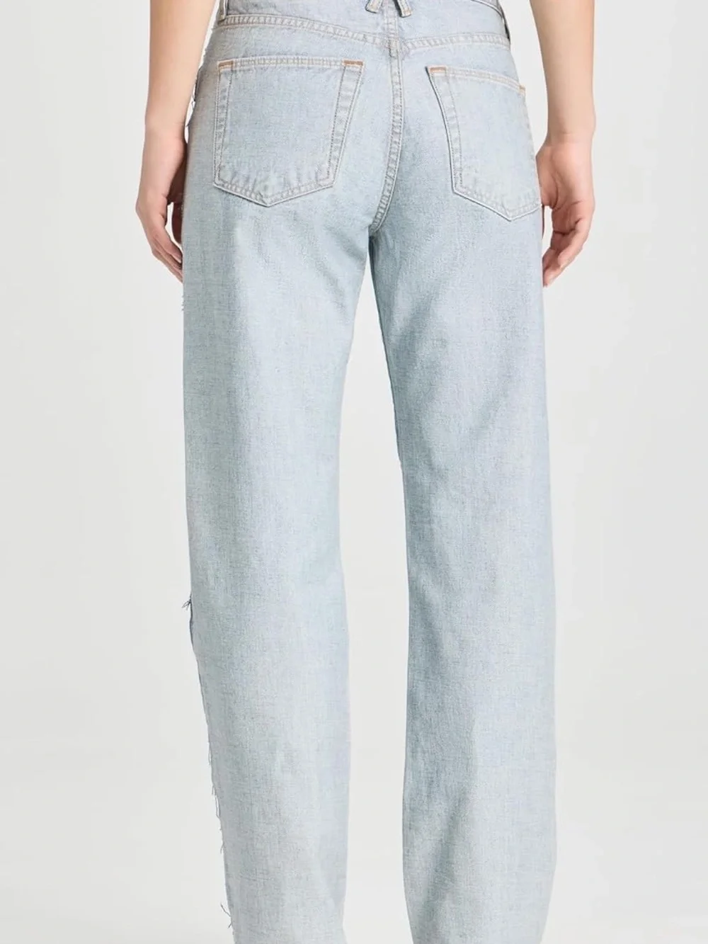 SLVRLAKE Re-Work London Paneled High-Rise Straight Leg Jeans